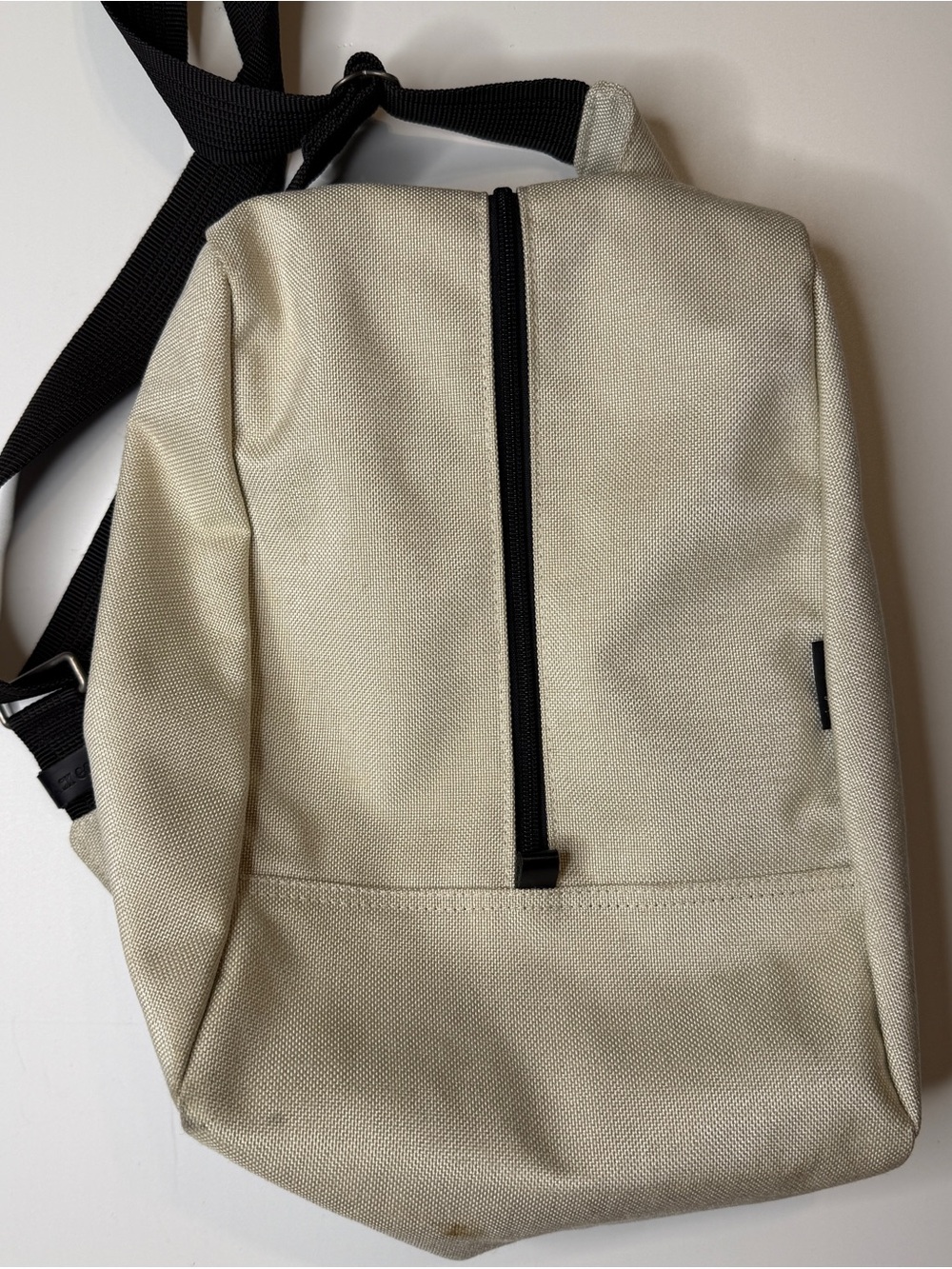 Jack Gomme Sling Bag in Cream with Black Trim